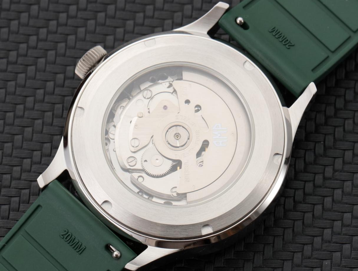 SA0039R FKM Rubber Band 316L NH38A Movement 5ATM 3D Luminous Sunburst Dial Fashion Watch