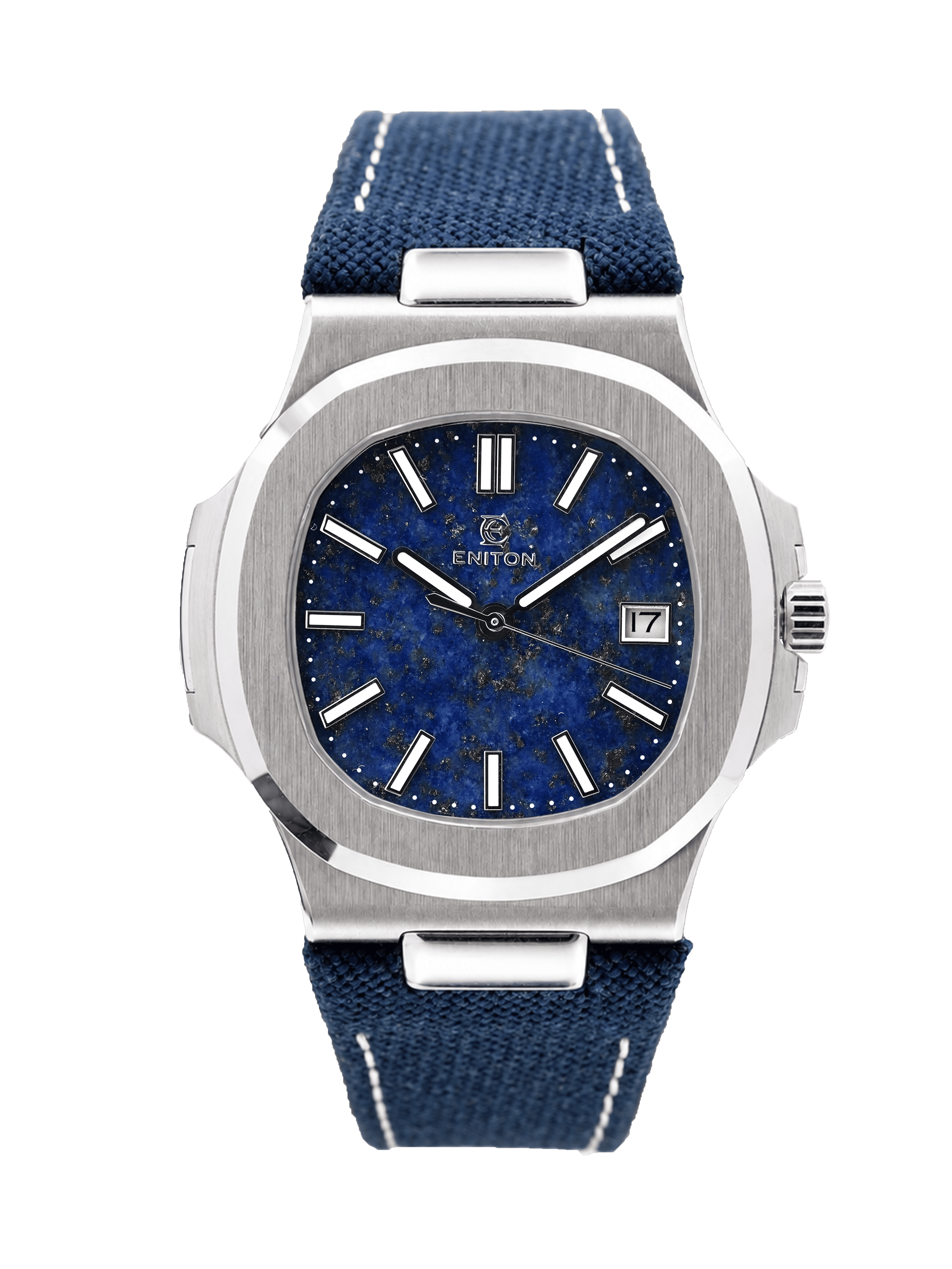 ENITON 38mm Stone Dial Composite Knit Strap Mechanical Watches Stainless Steel 316L 9015 Movement 5ATM Unique Business Men Watch