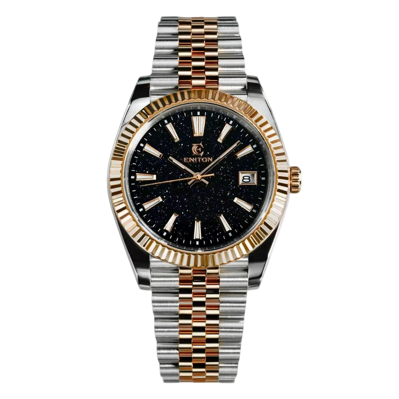 S1112G Aventurine Dial Mechanical Watches Two Tone 316L NH35 Movement 5ATM Luxurious Unique Business Men Watch