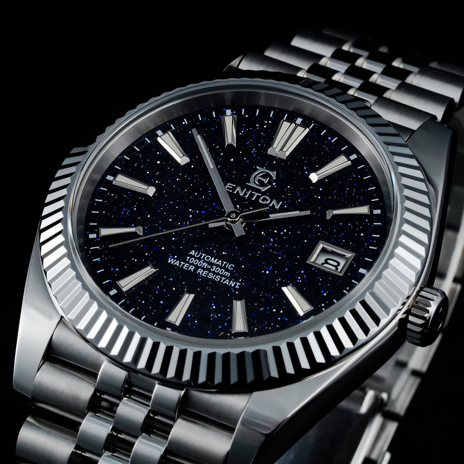 S1112G Aventurine Dial 316L NH35 Movement 5ATM Luxurious Mechanical Watch