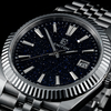 S1112G Aventurine Dial Mechanical Watches Two Tone 316L NH35 Movement 5ATM Luxurious Unique Business Men Watch