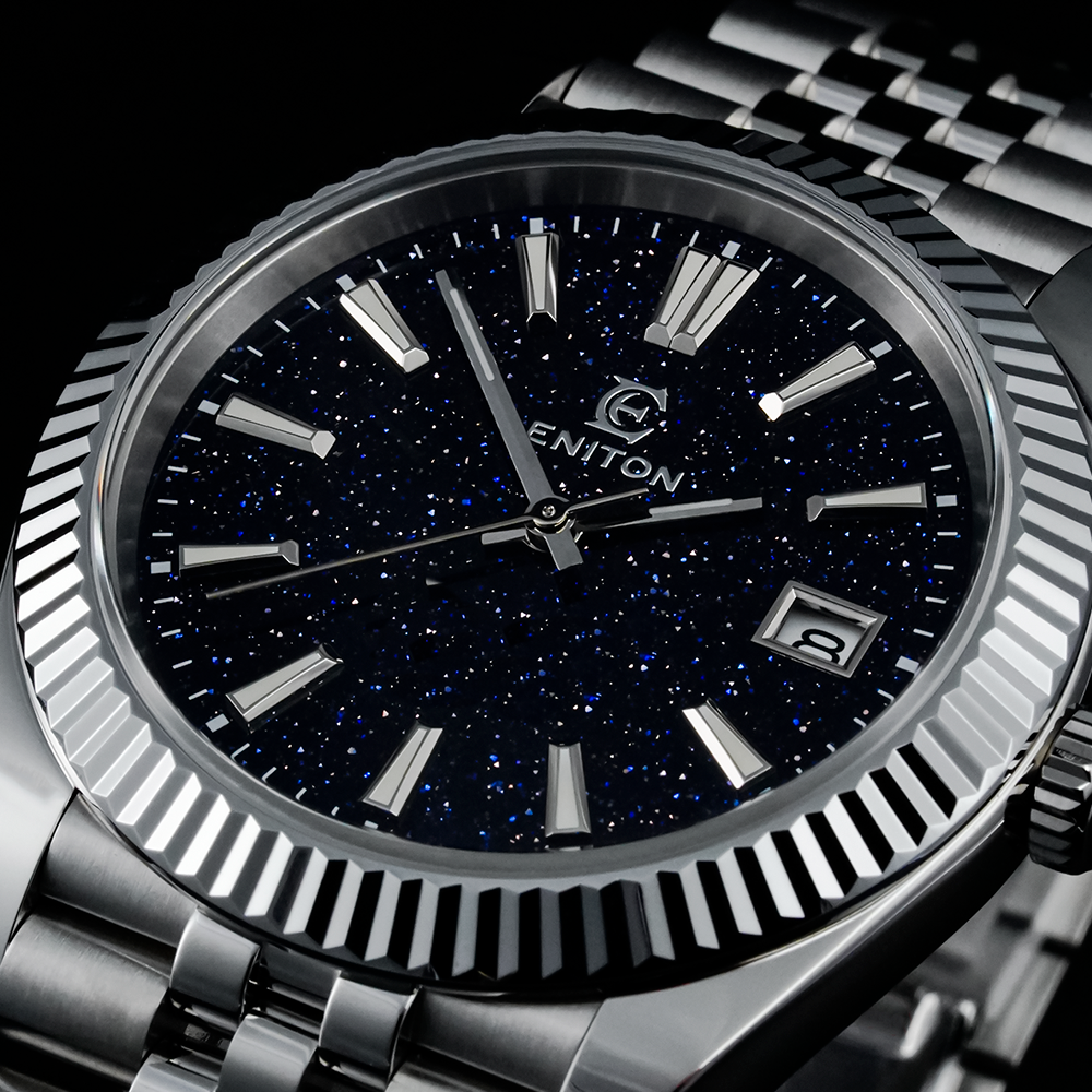S1112G Aventurine Dial Mechanical Watches Two Tone 316L NH35 Movement 5ATM Luxurious Unique Business Men Watch
